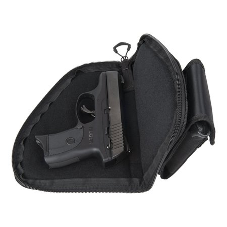 Allen Co Pistol Case with Mag Pouch, Compact Handguns up to 8 in., Black 78-7